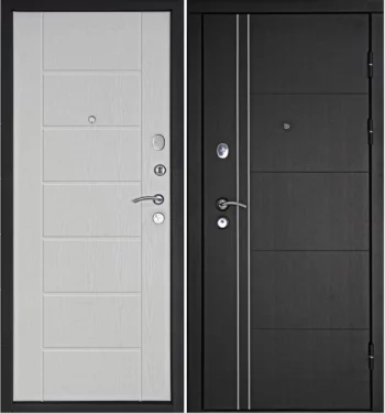 дверь металлическая дк теплолюкс беленый дуб 860х2050 левая