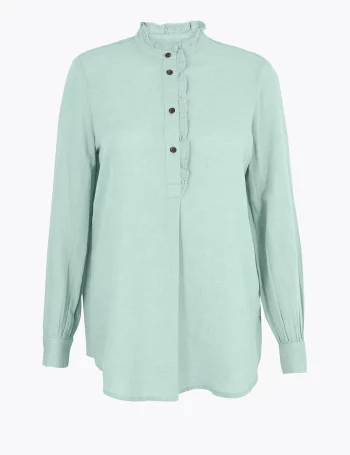 Удлиненная блузка с оборками(Удлиненная блузка с оборками)