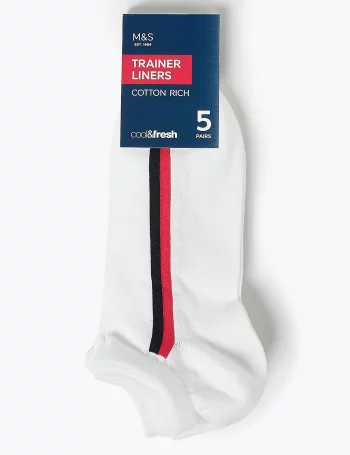 Носки для тренировок Cool & Fresh™ с цветными полосками (5 пар)(Носки для тренировок Cool & Fresh™ с цветными полосками (5 пар))